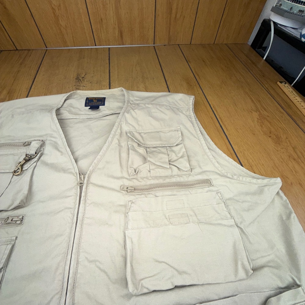 Woolrich Mens Khaki Cotton Multi-Pocket Utility Fishing Vest 475WS 2XL - Picture 13 of 13